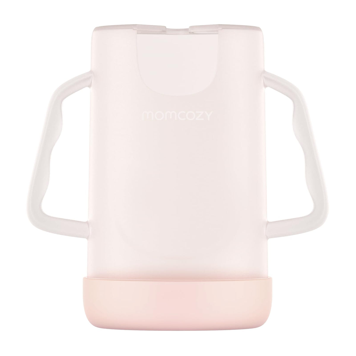 Momcozy pouch holder no squeeze front view for mess-free feeding.