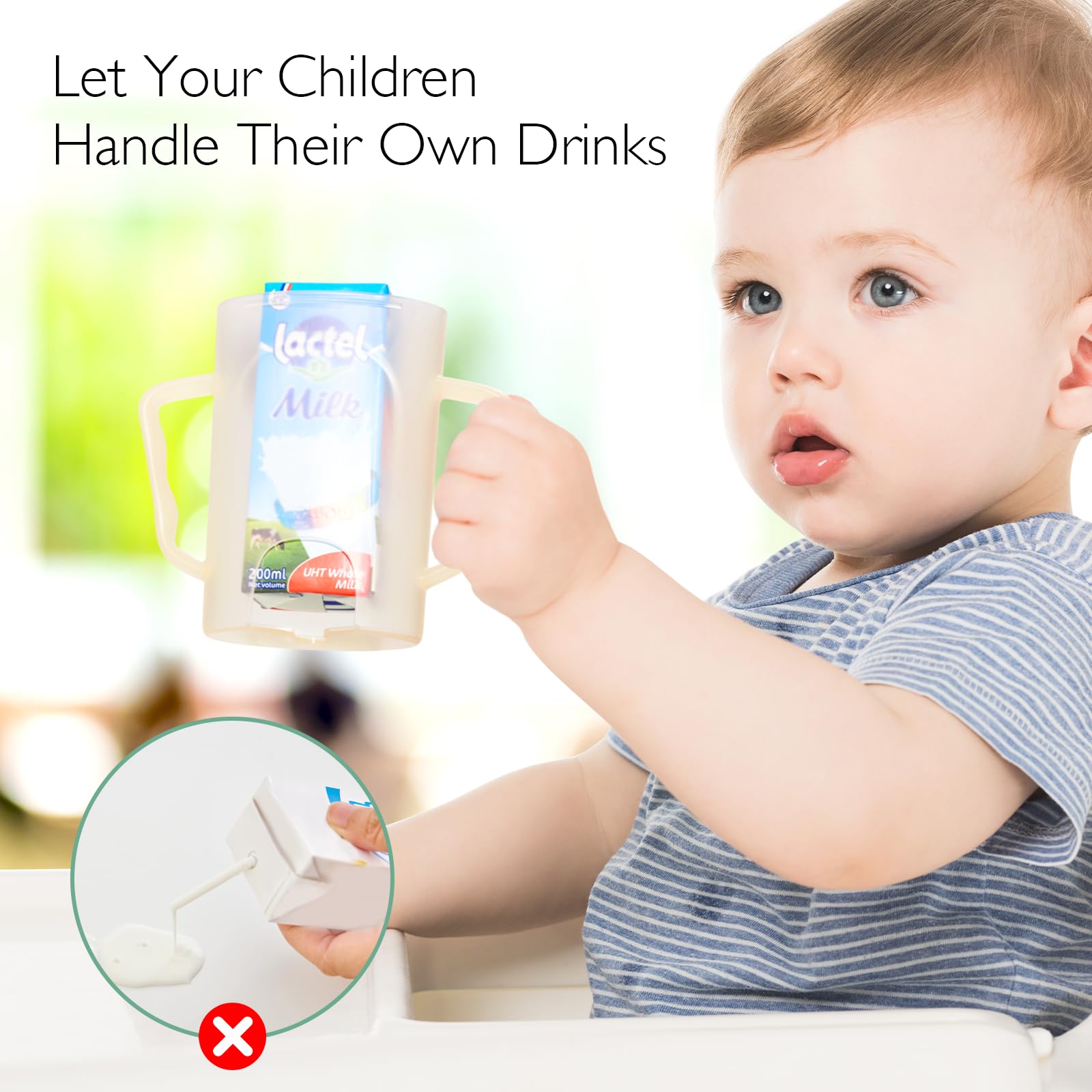 Momcozy pouch holder no squeeze in use on couch for quick meals.
