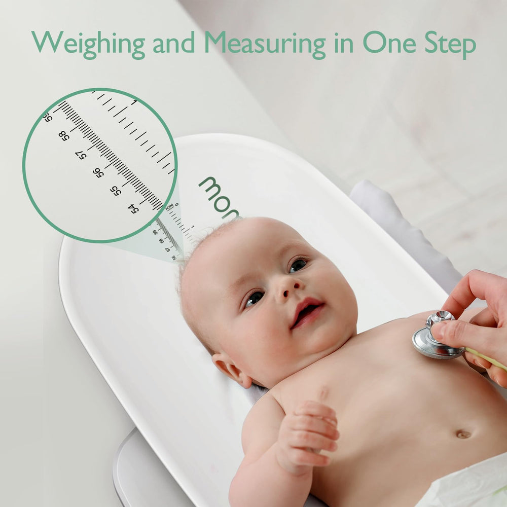 Momcozy non-slip tray design keeps baby or pet secure during weighing