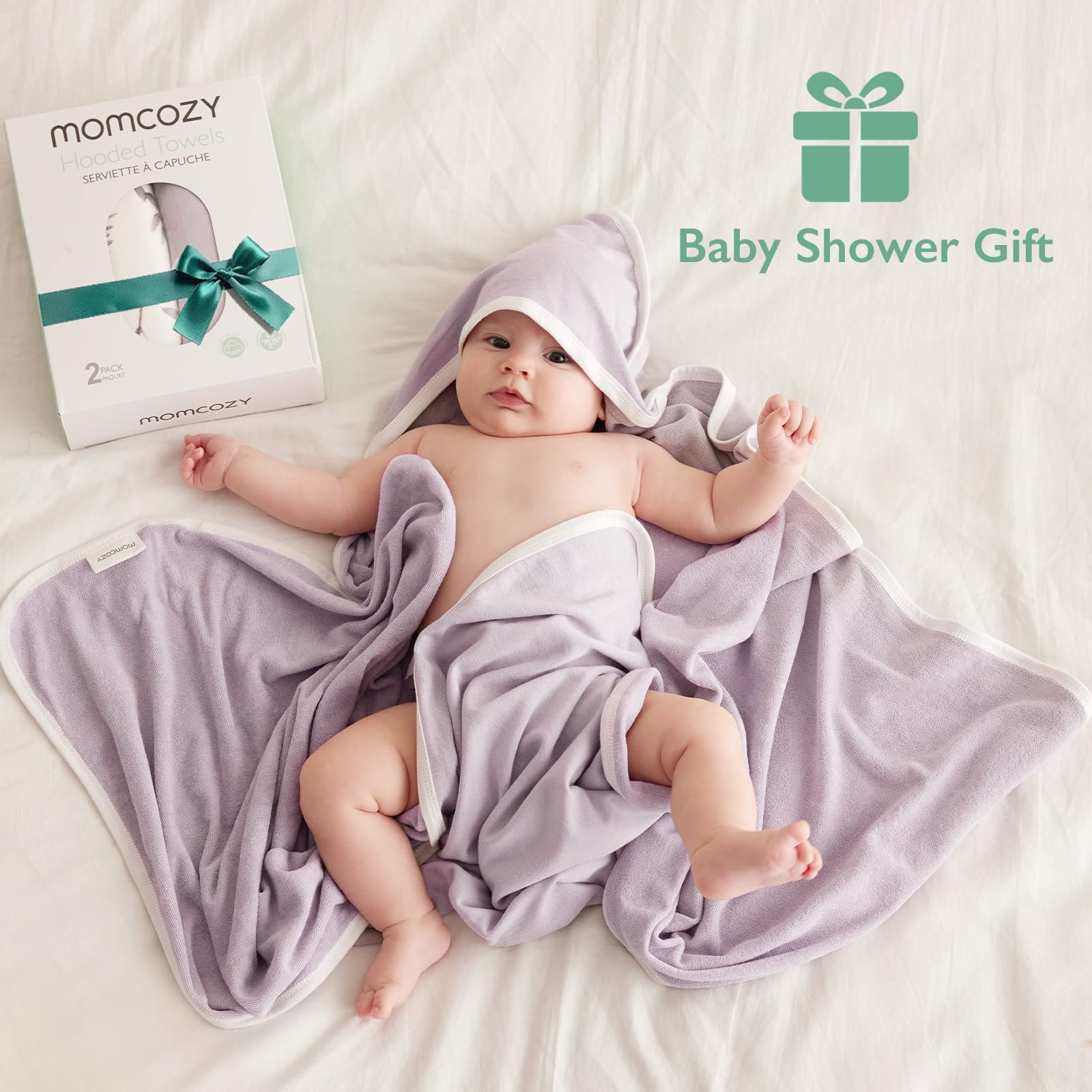 Momcozy baby towel gift-pack, ready for new parents