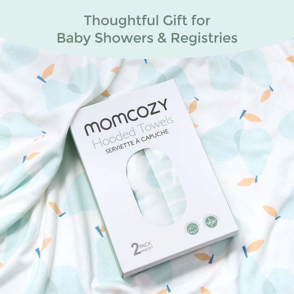 Momcozy Large 35x35 inch hooded towel provides full coverage