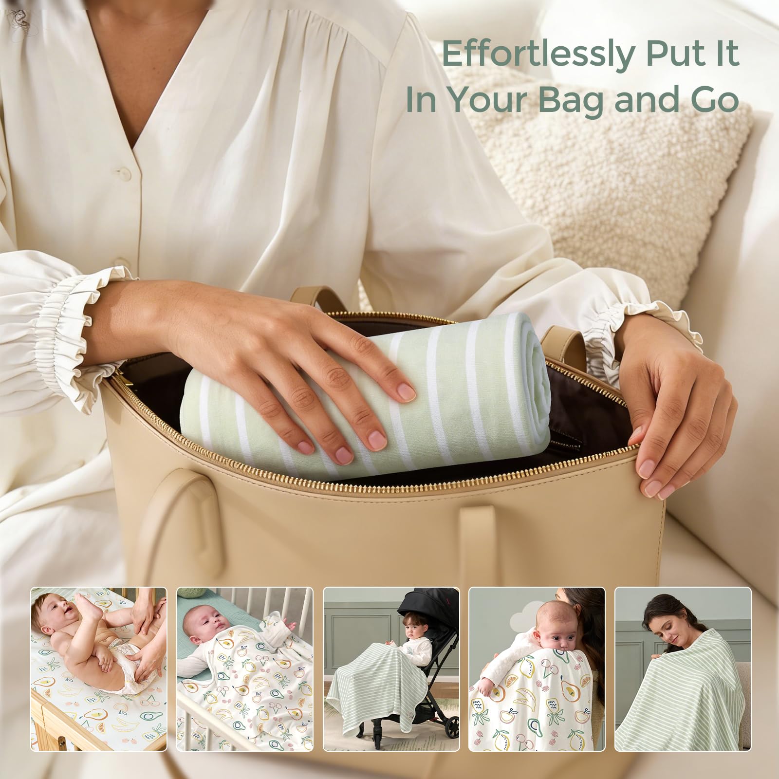 Momcozy hooded towel measures 35 by 35 inches for newborn to toddler use