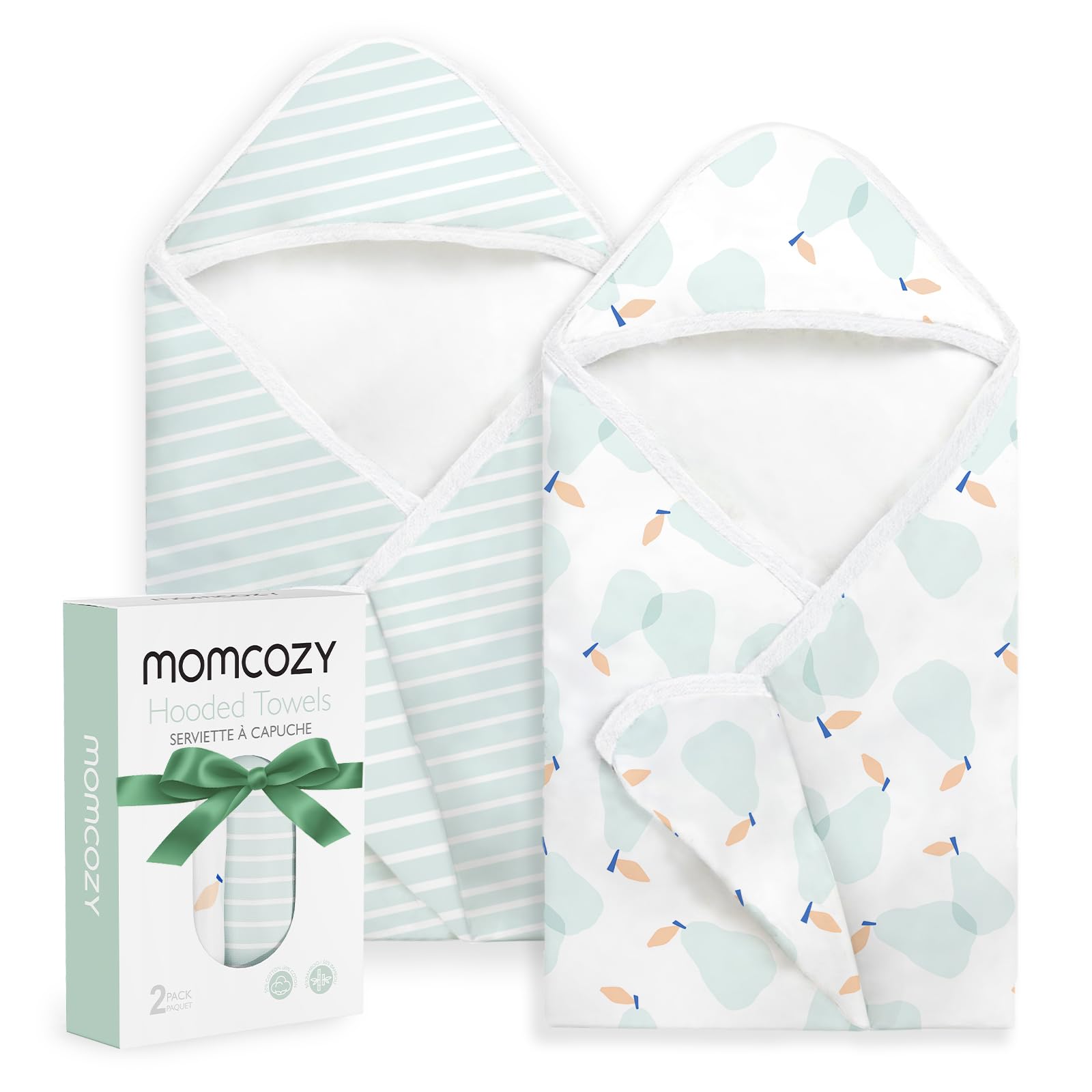 Momcozy Starry Sky hooded towel ultra soft for gentle bath time