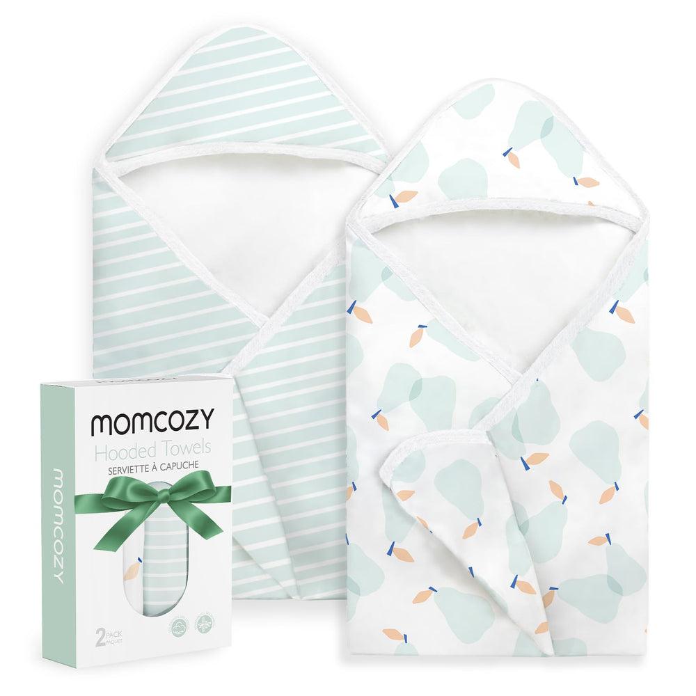 Momcozy Starry Sky hooded towel ultra soft for gentle bath time