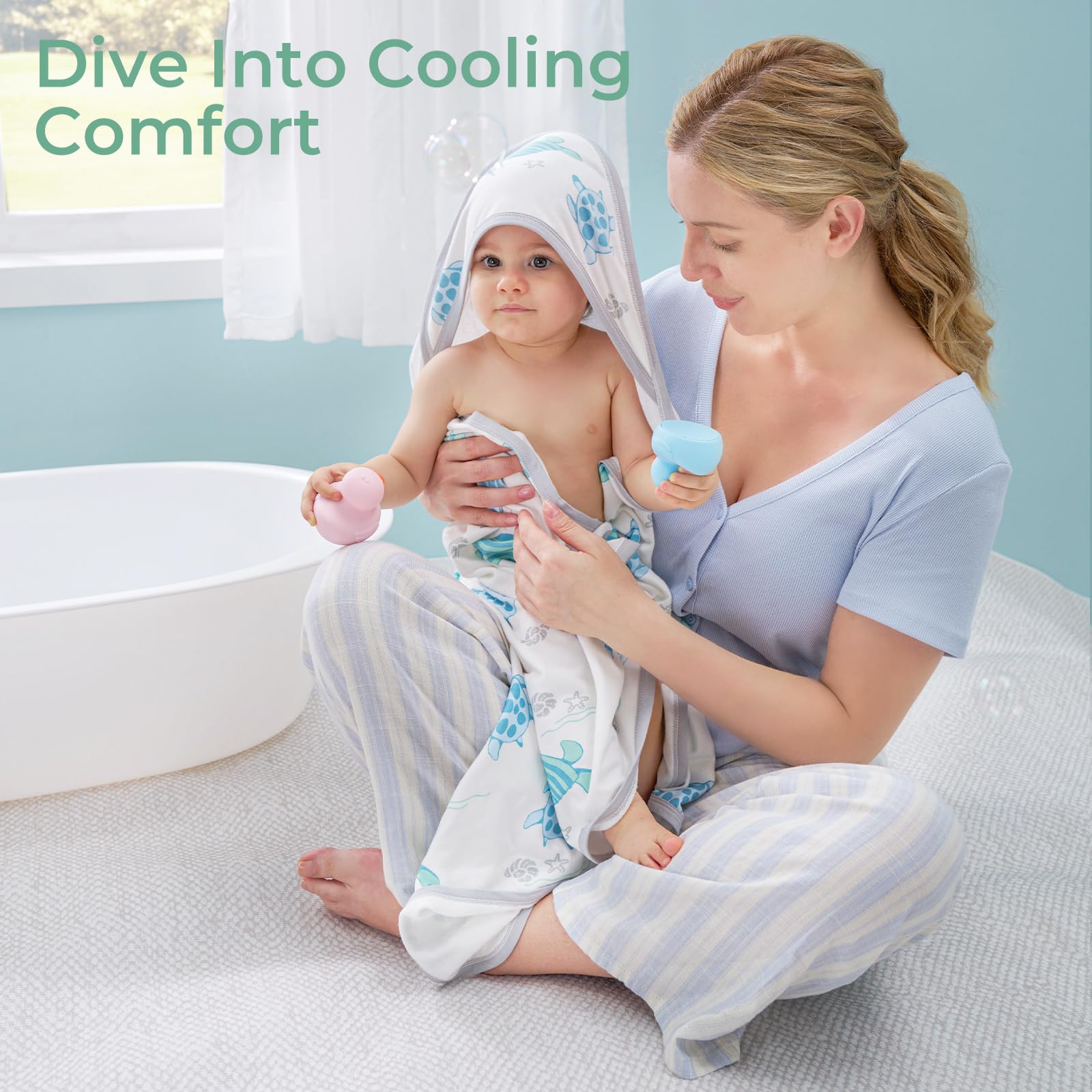 Momcozy towel suitable for newborn to toddler growth stages