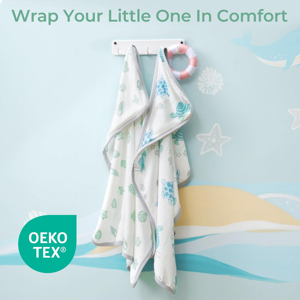 Momcozy towel grows with baby from newborn to toddler