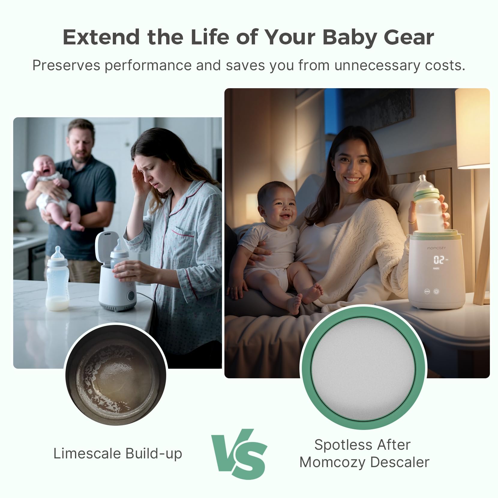 Momcozy device cleaning for baby warmers and sterilizers