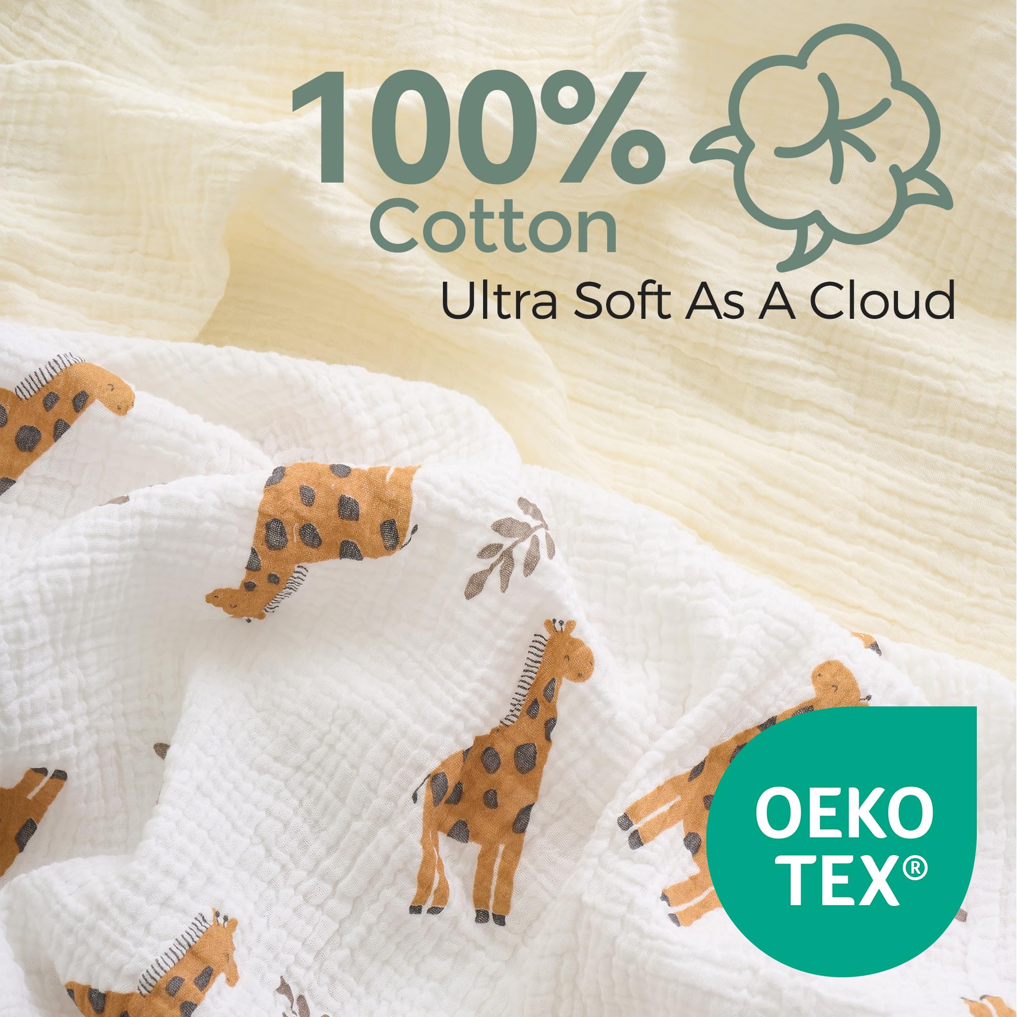 Momcozy 10x10 inch washcloths ideal for bath time