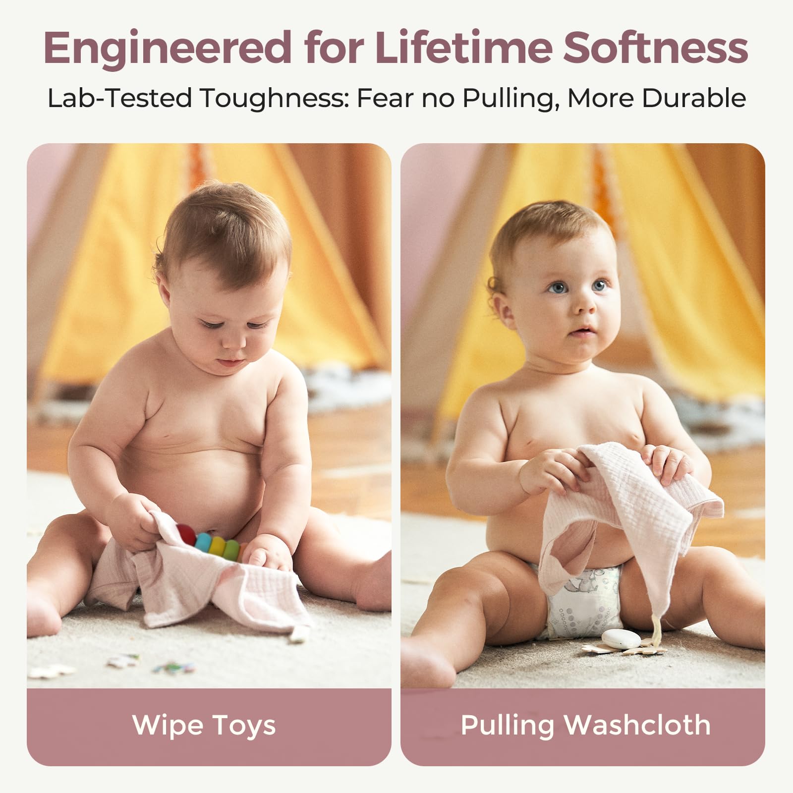 Momcozy washcloths come in a gift-ready 5-pack inside an elegant box.
