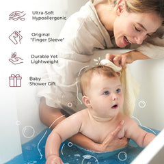 Momcozy baby washcloths demonstrate medium thickness for gentle cleansing.