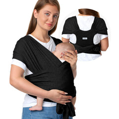 Momcozy baby wrap carrier showing skin-friendly fabric and gentle texture for comfort