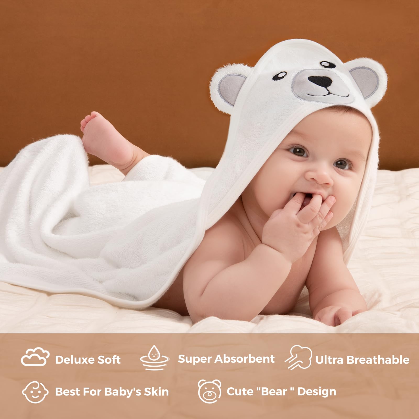 Momcozy bath glove offering gentle cleansing during bath time.
