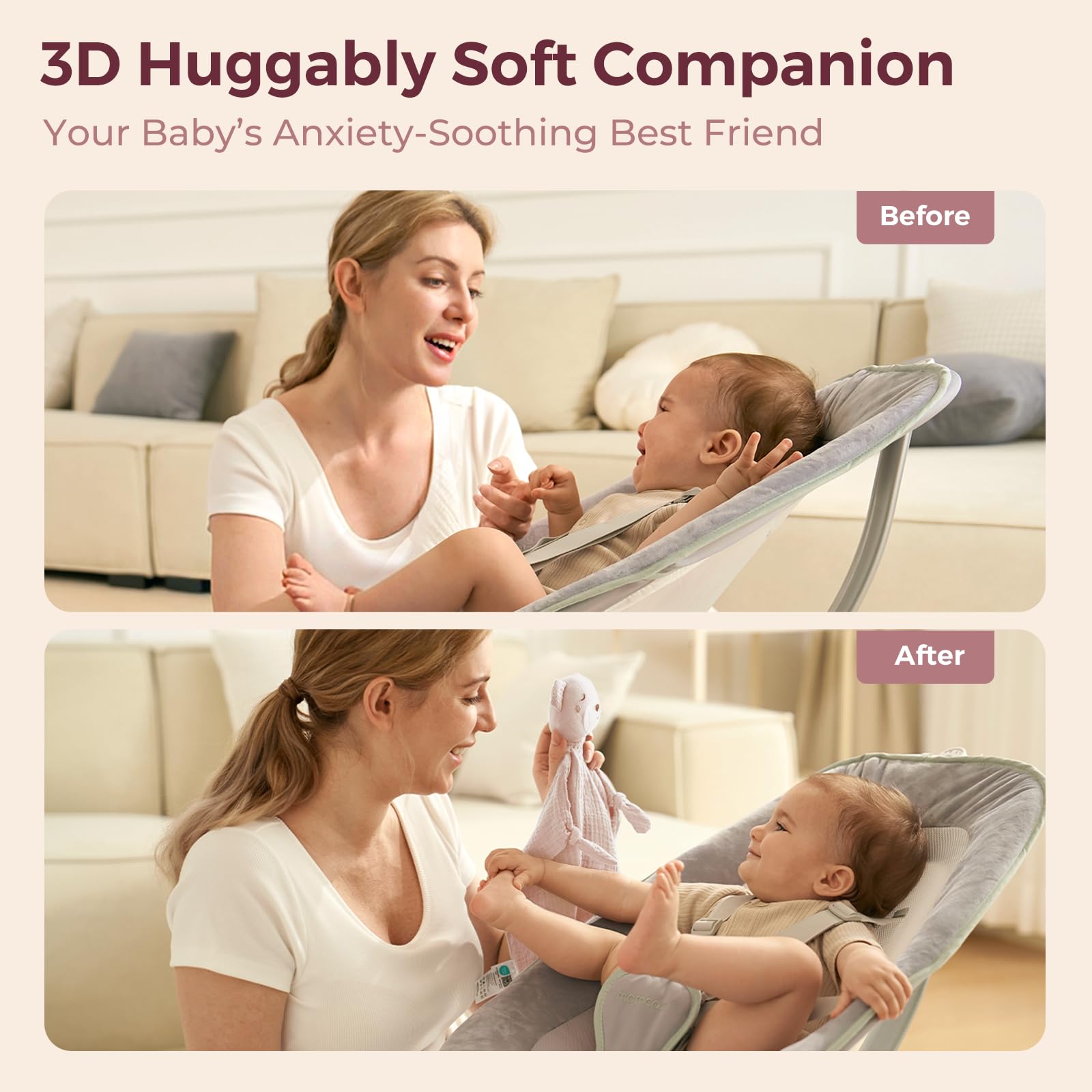Momcozy Bear Lovey machine washable and durable for daily life