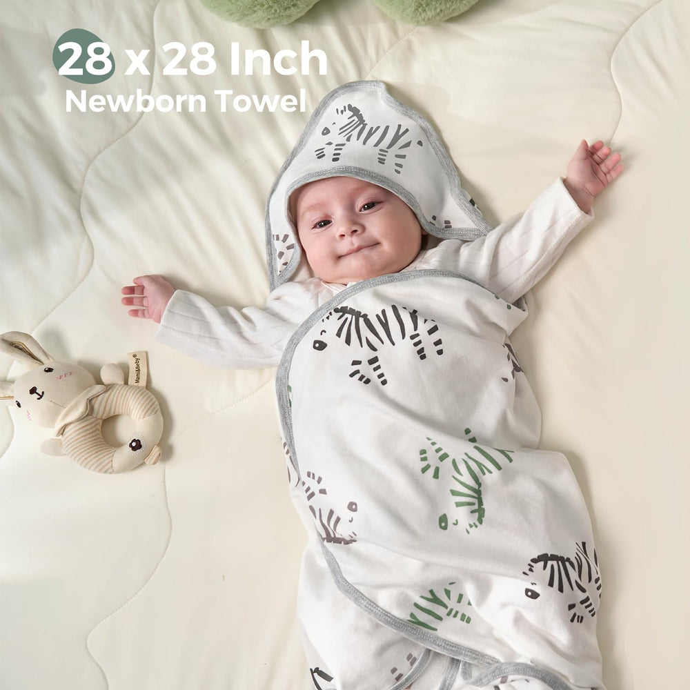 Momcozy Best Wishes towel laid flat 28x28 inches for full-body wrap