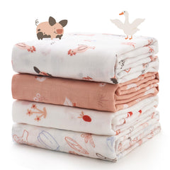 Momcozy Best Wishes swaddle blanket showcases silky texture for gentle baby touch.