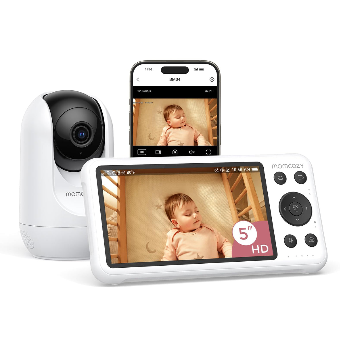 Momcozy BM04 live feed display for reliable on-the-spot monitoring
