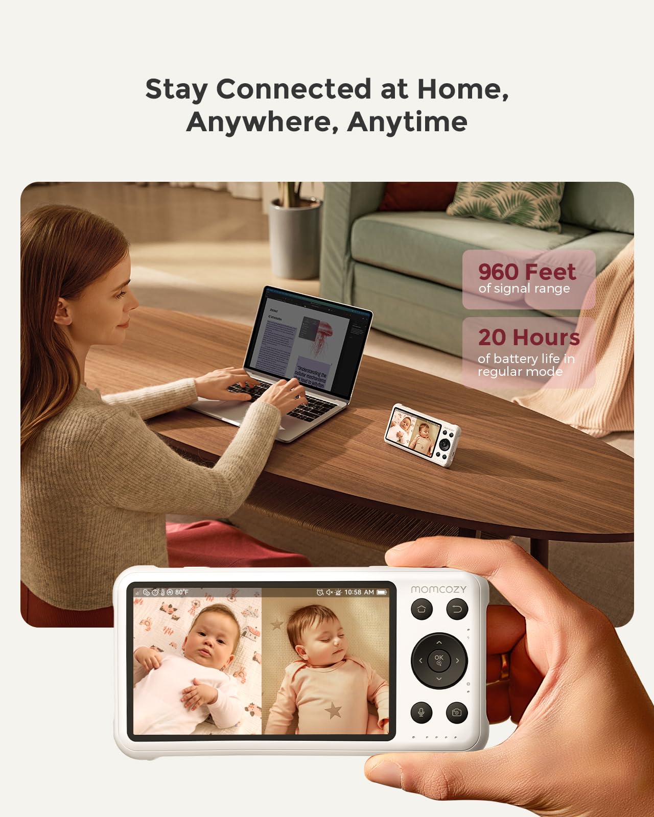Momcozy BM04 secure non WiFi option for private home monitoring