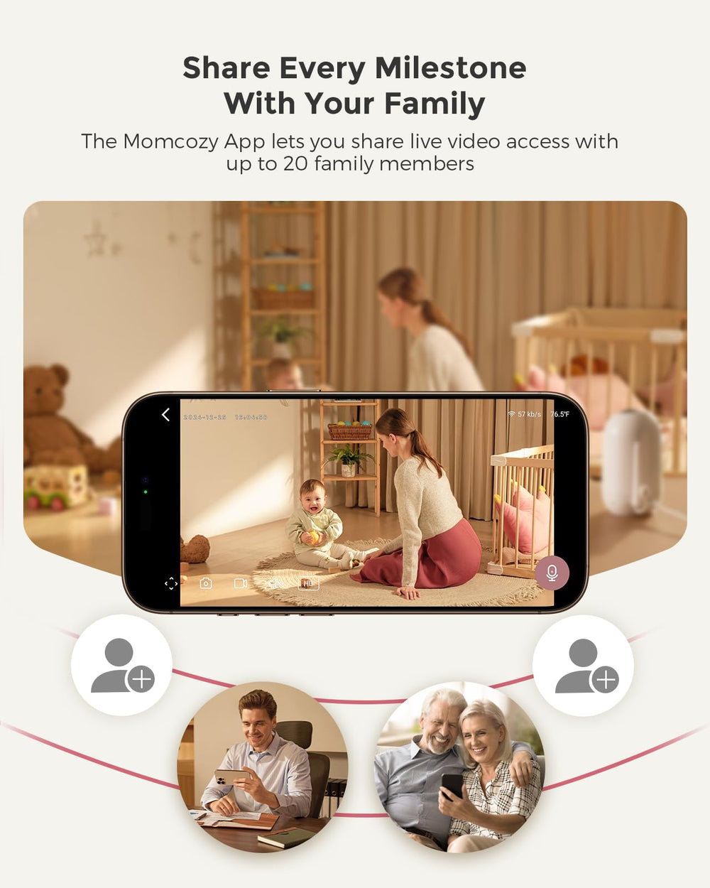 Momcozy BM04 share access with family for extended support