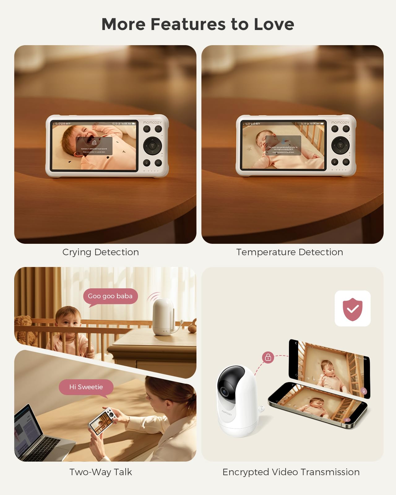 Momcozy BM04 two-way talk for quick soothing and replies