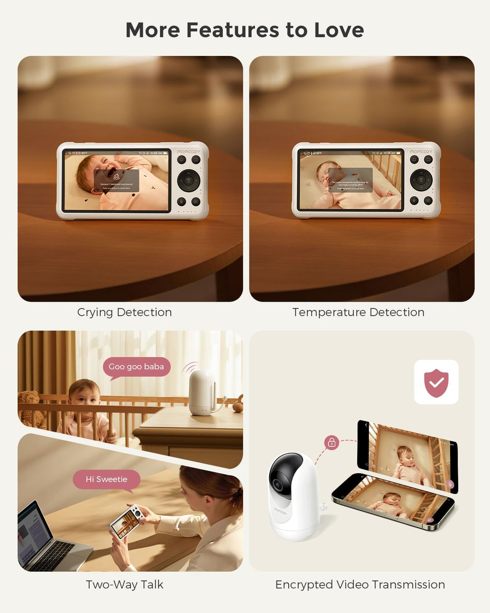 Momcozy BM04 two-way talk for quick soothing and replies