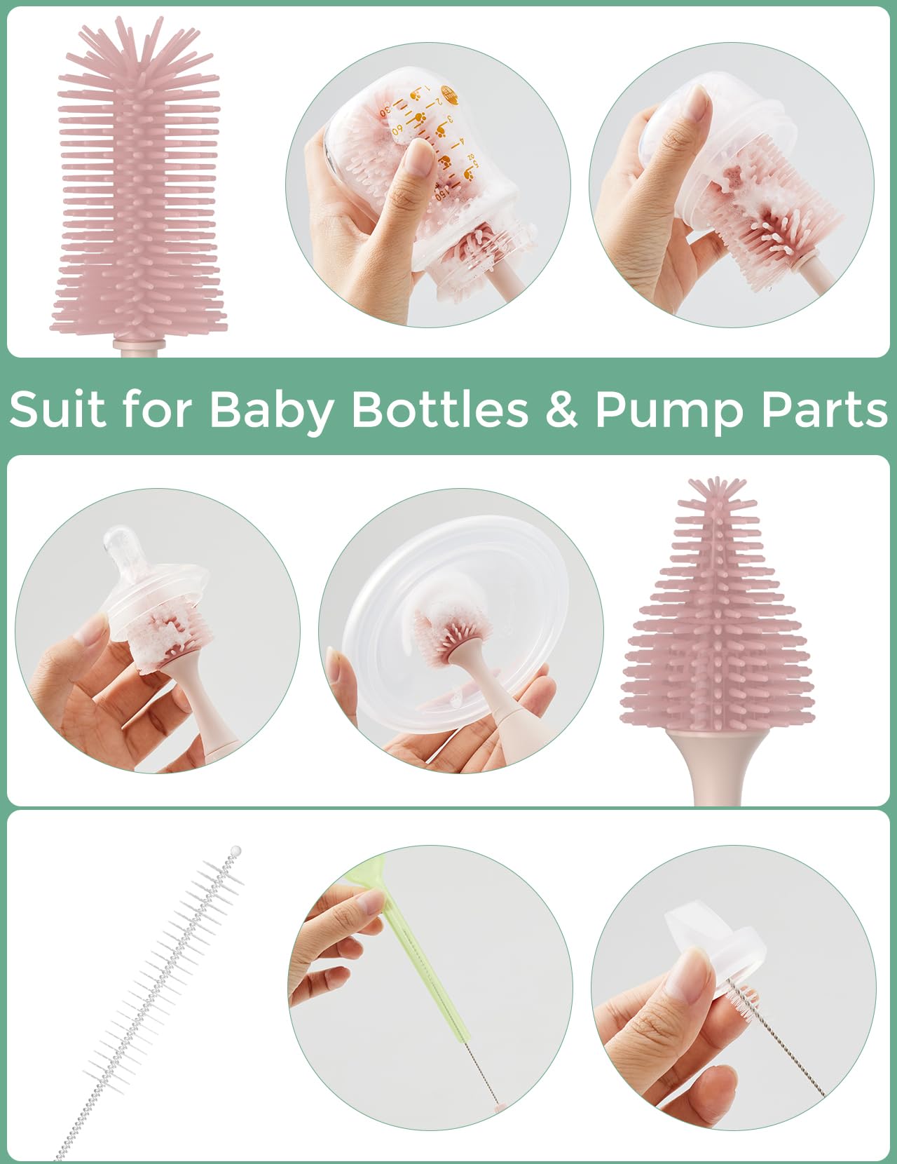 Momcozy 360-cleaning reaches every angle of bottles and parts.