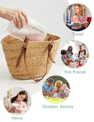 Momcozy different-brush-heads fit bottles, teats, and narrow openings.