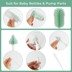 Momcozy Bottle Brush Kit Pro with multiple heads for bottles and pumps.