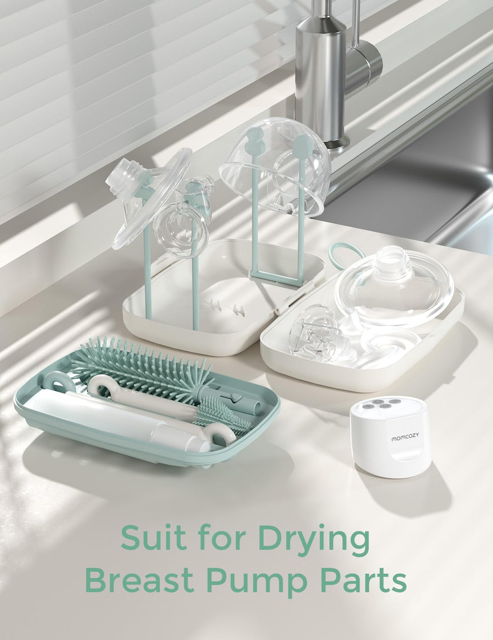 Momcozy Bottle Brush Set safe materials ensure baby bottle safety during cleaning.