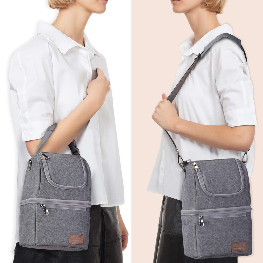 Momcozy bag fits popular bottles like Comotomo, Philips Avent, Lansinoh, and Nuk.