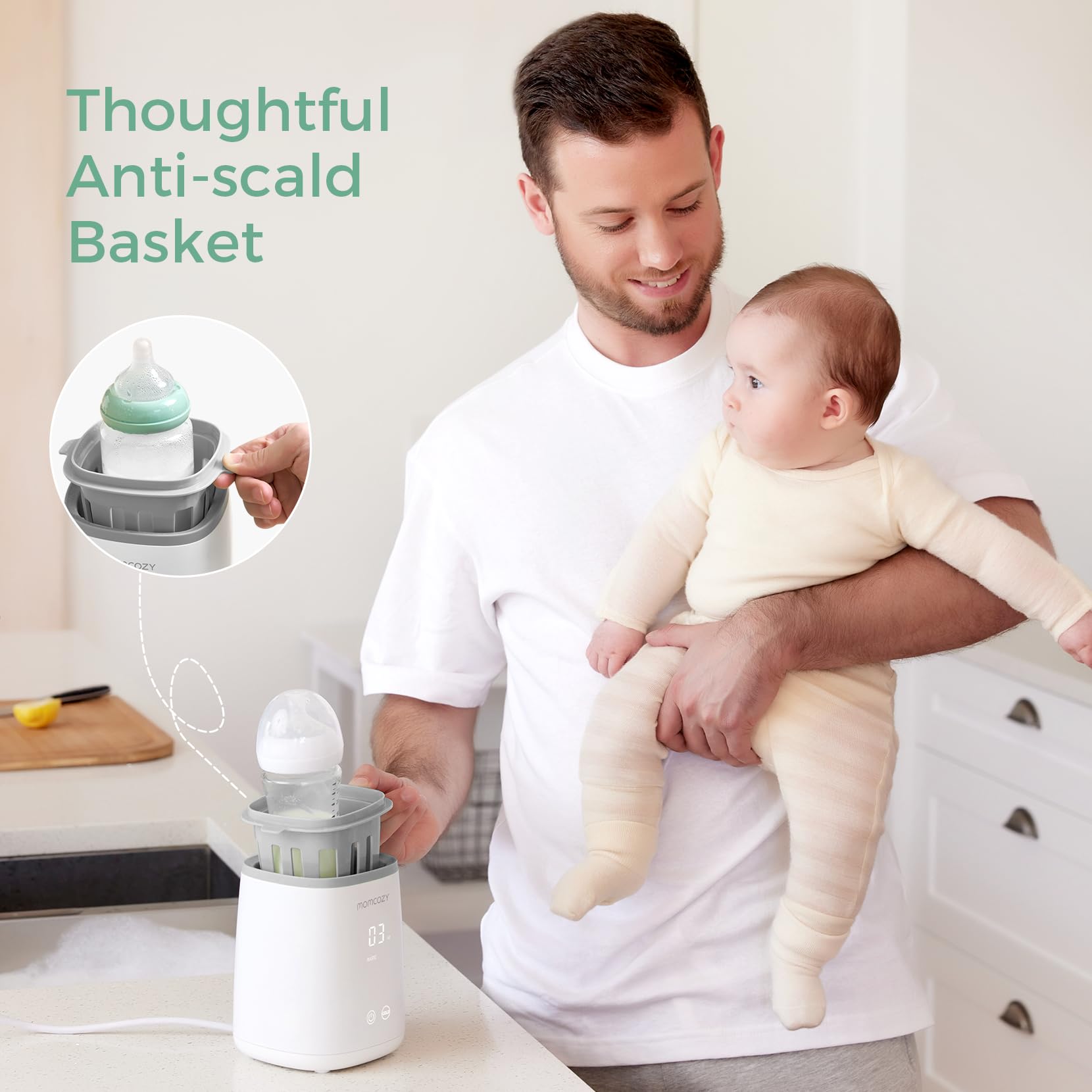 Momcozy Bottle Warmer easy-clean surface for hygiene and care
