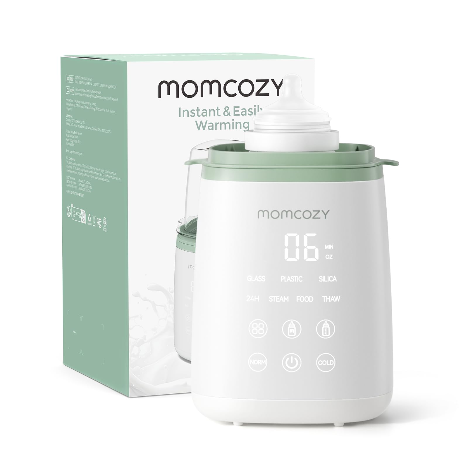 Momcozy Bottle Warmer main display for fast, precise milk warming.