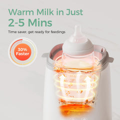 Momcozy Bottle Warmer shows precise temperature control for consistent heat