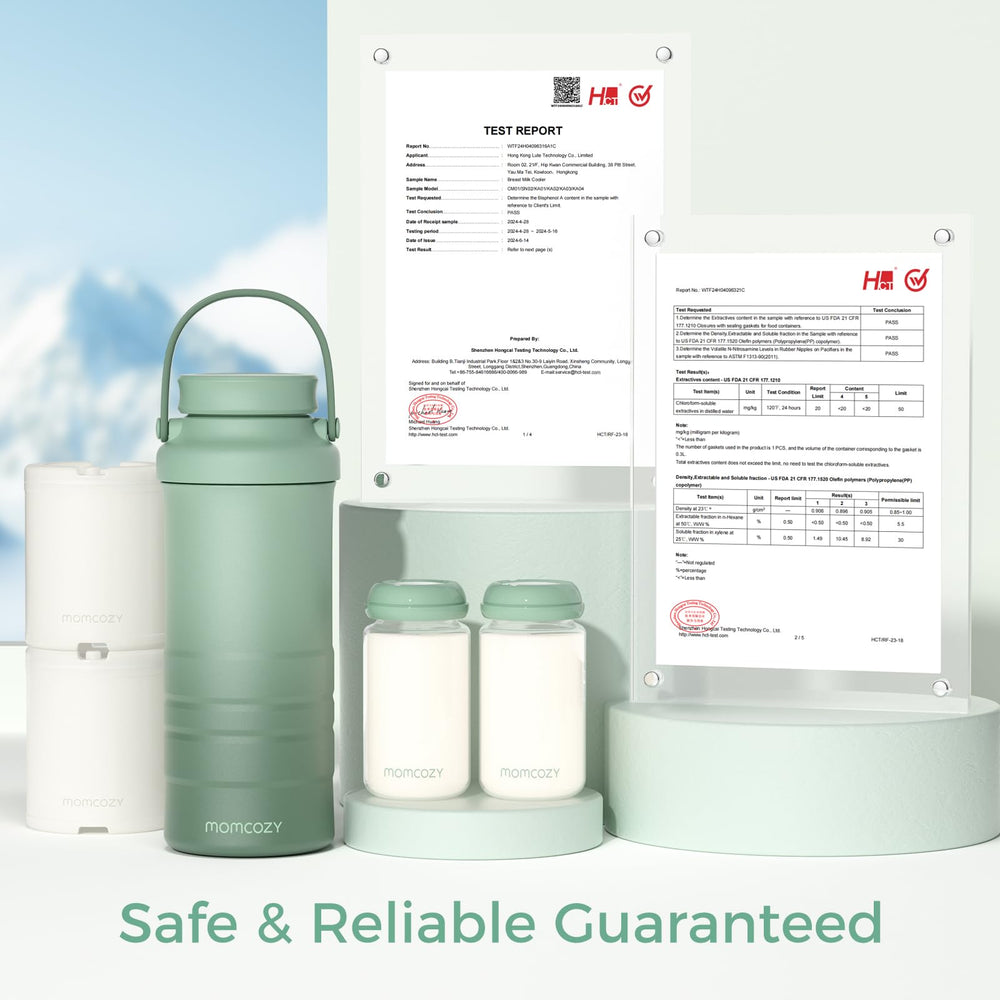 BPA-free and food-grade materials for safe storage