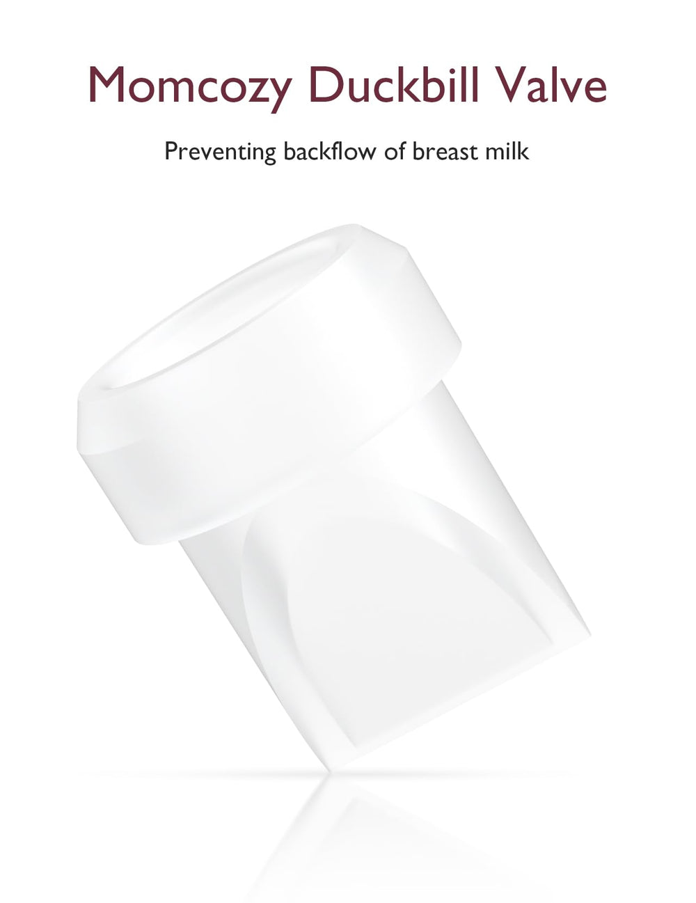 Momcozy BPA-free silicone valve, safe contact with milk pathways
