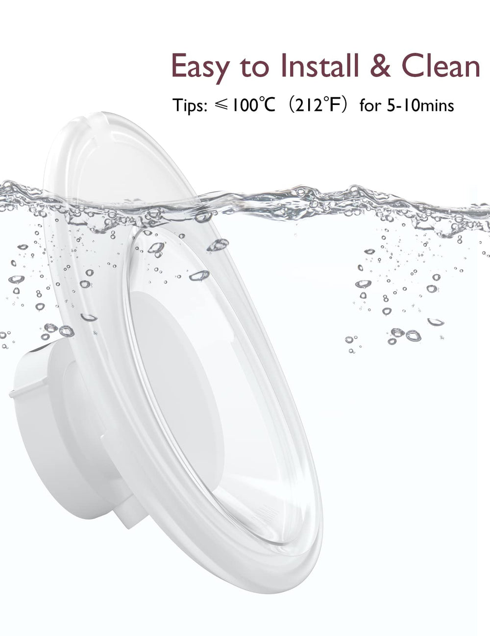 Momcozy BPA-free silicone flange ensures safe, comfortable pumping.
