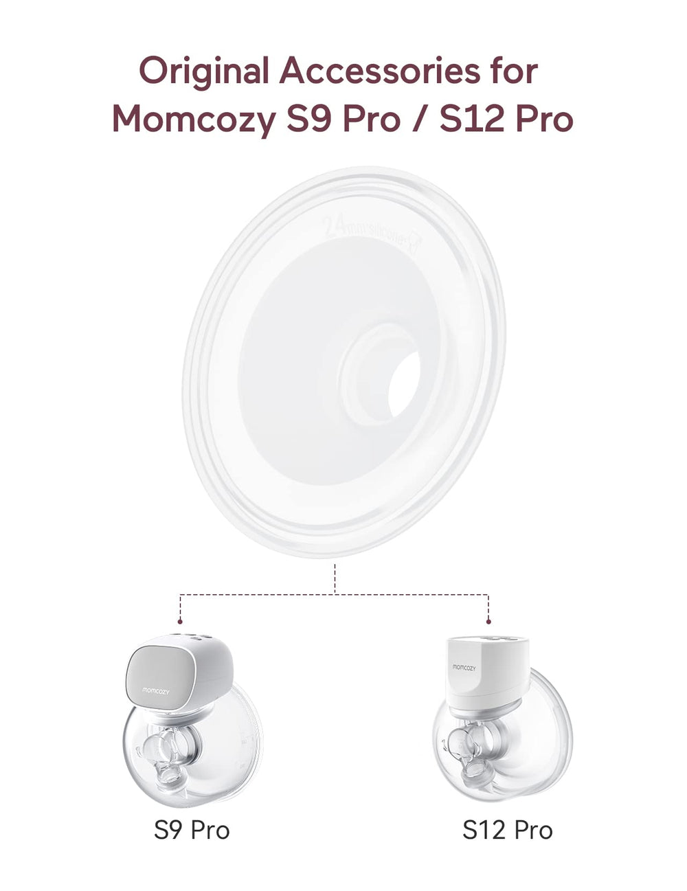 Momcozy BPA free silicone flange for safe milk contact
