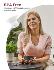 Momcozy BPA-free silicone material for safe contact with milk and durable use.