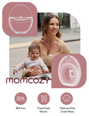 Momcozy BPA-free silicone parts designed for safe contact with milk.