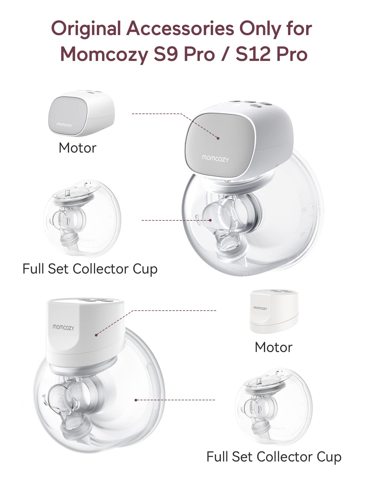 Momcozy BPA-free silicone and plastic parts support safe milk handling.