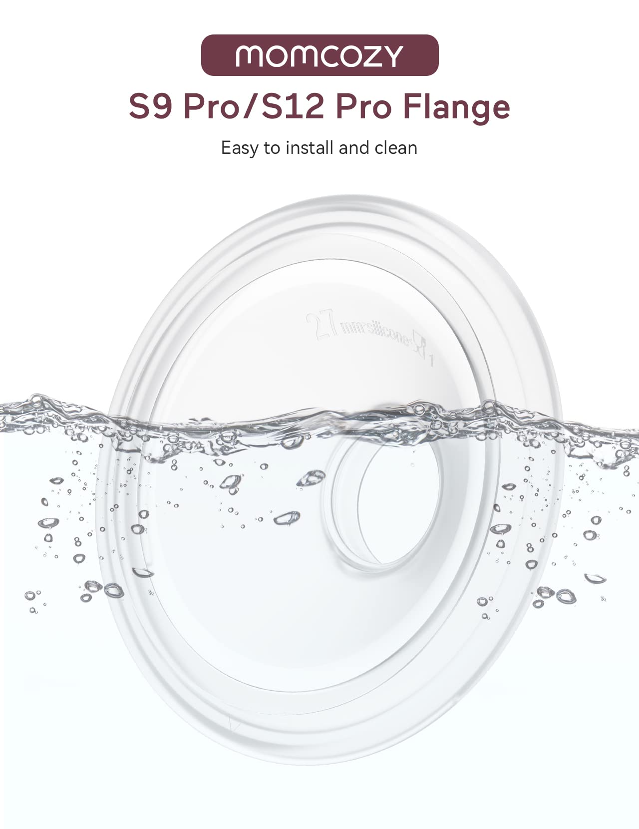 Momcozy BPA-free silicone pump parts safe for milk contact