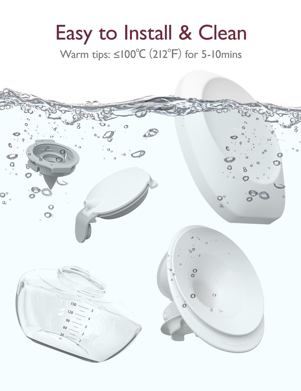 Momcozy BPA-free silicone seal provides safe contact with milk and durable performance.