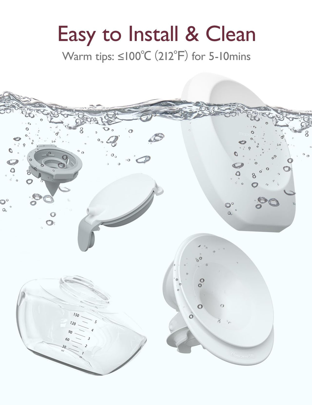 Momcozy BPA-free silicone seal provides safe contact with milk and durable performance.