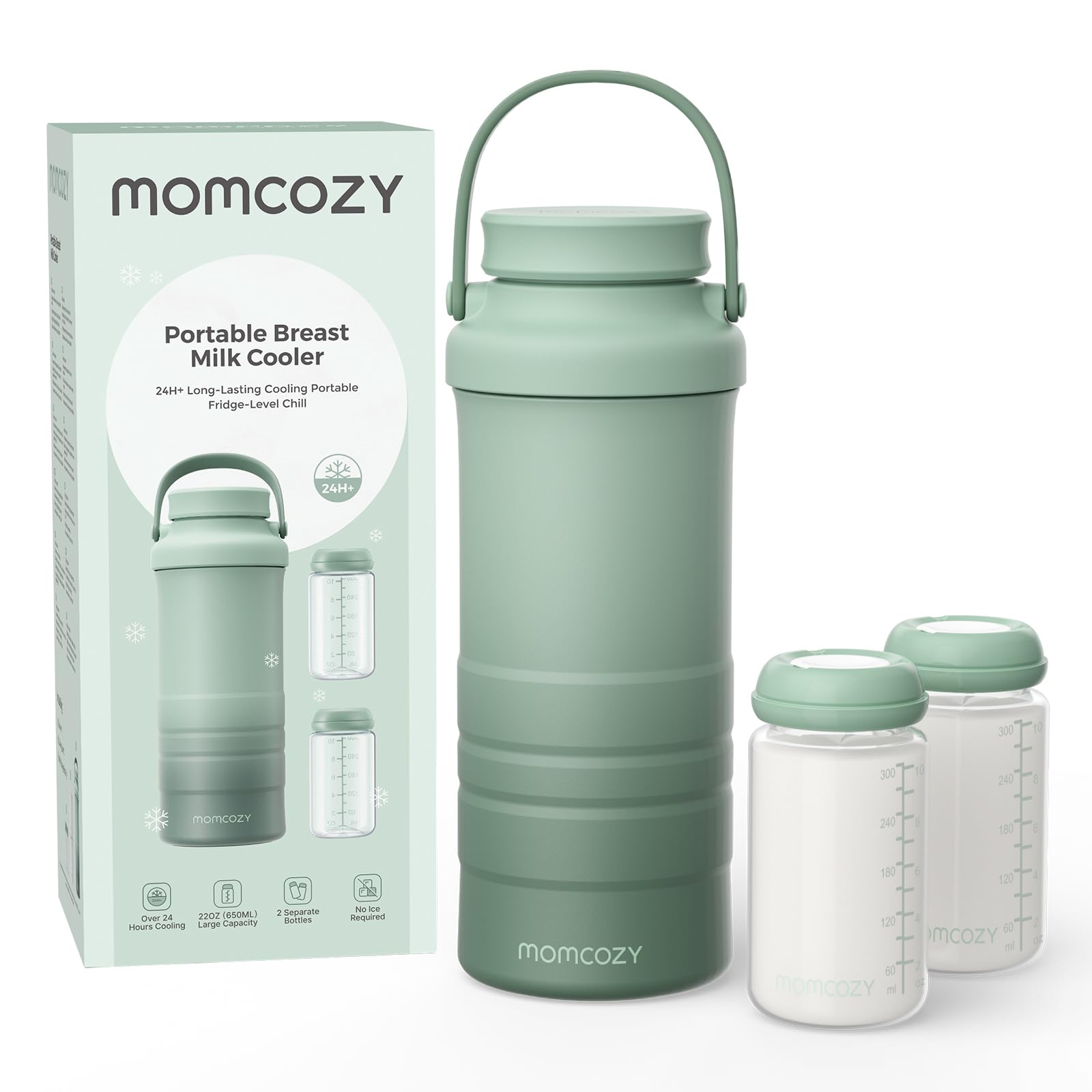 Momcozy breast milk cooler exterior for easy travel and handling
