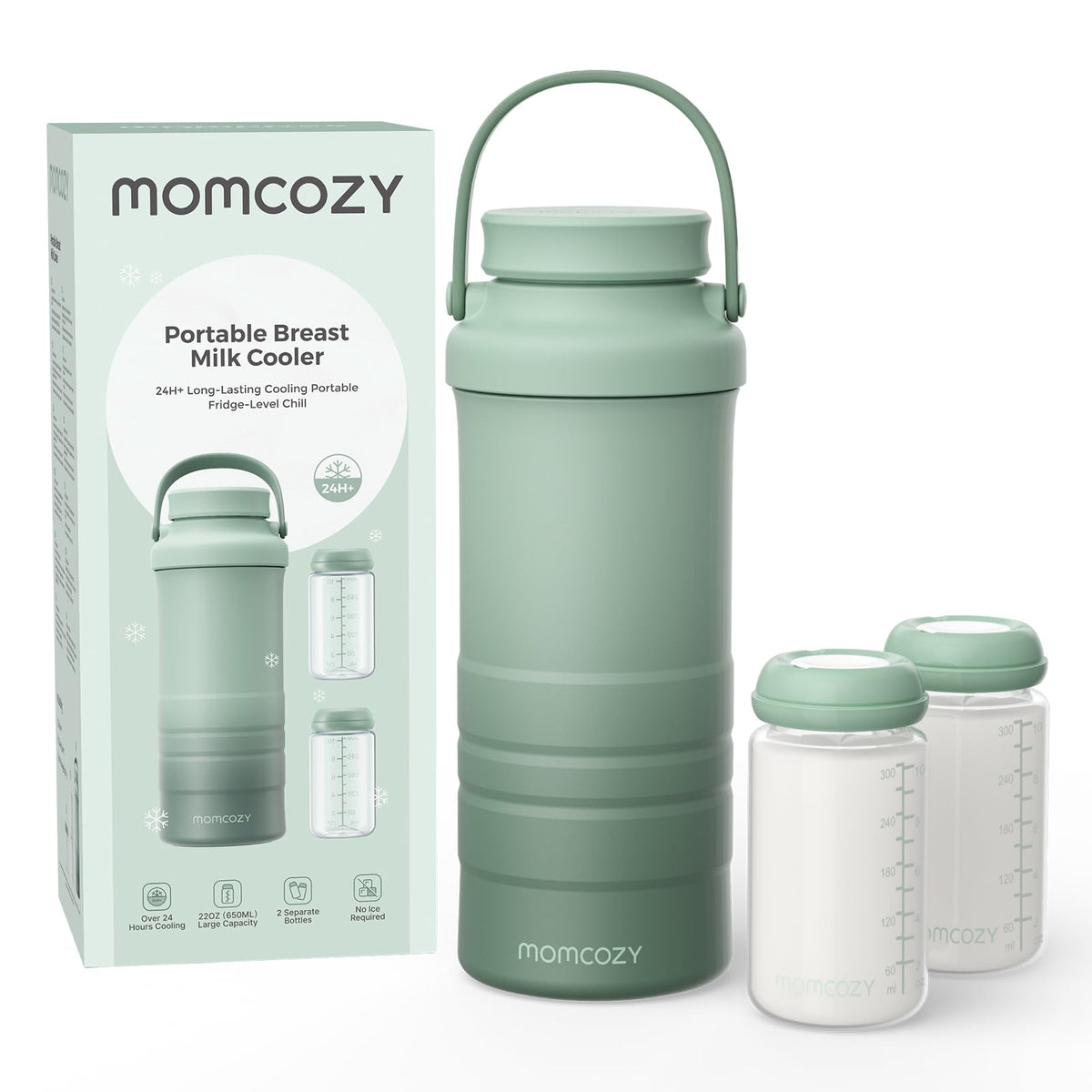 Momcozy breast milk cooler exterior for easy travel and handling