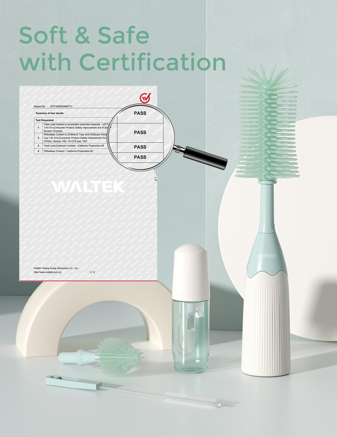 Momcozy teat brush enables thorough teat cleaning for hygiene