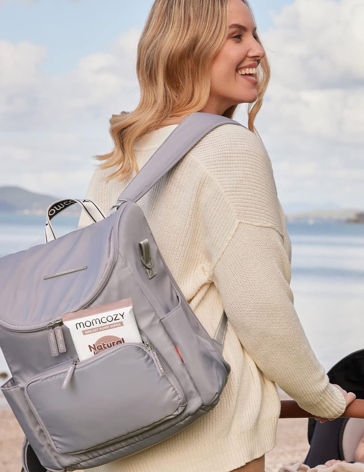 Momcozy travel-ready wipes fit in bags for quick routine cleaning