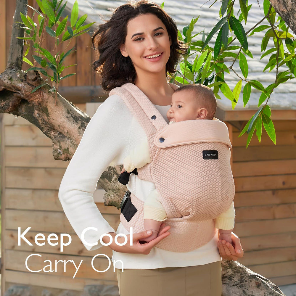 Momcozy Breathable Mesh Carrier padded-shoulder-straps feature comfort padding