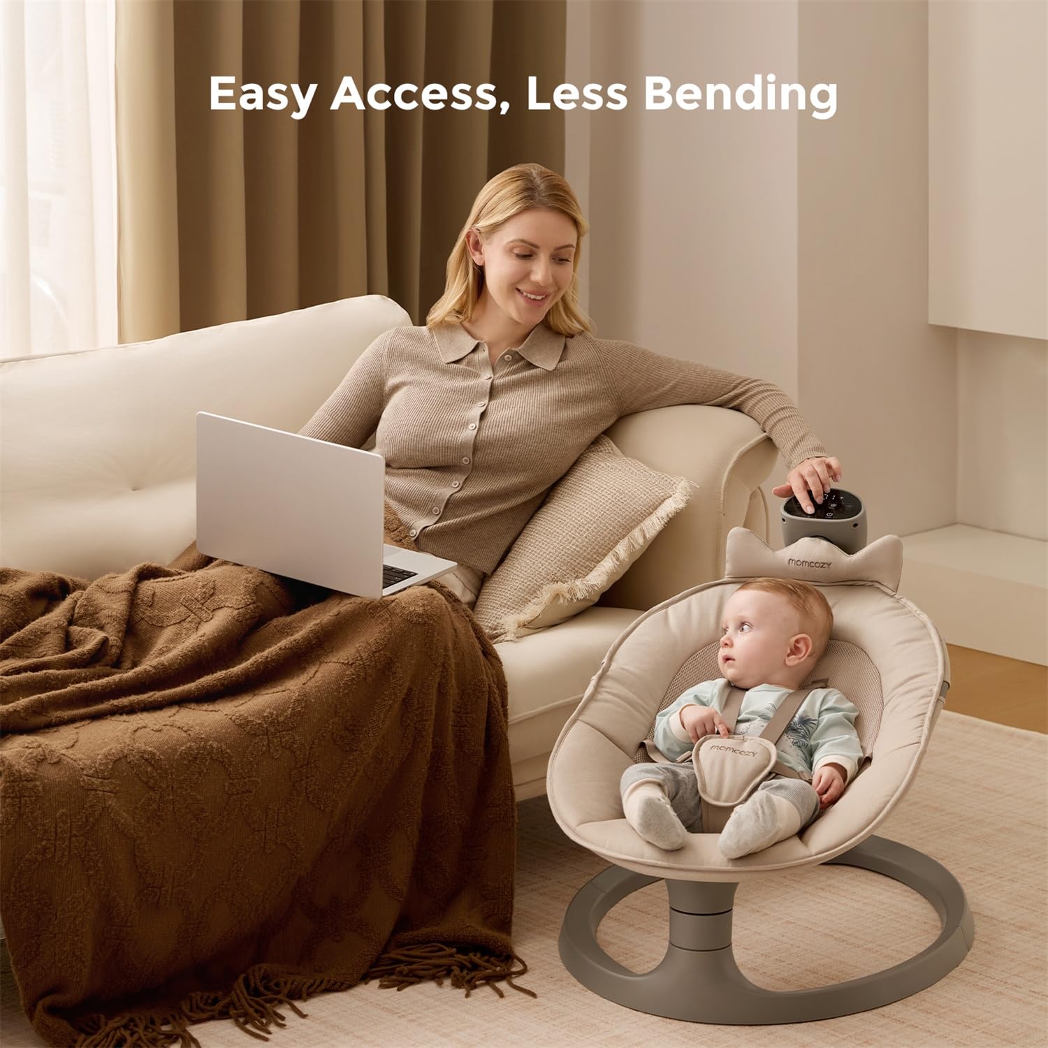 Momcozy breathable mesh seat for comfort and airflow.