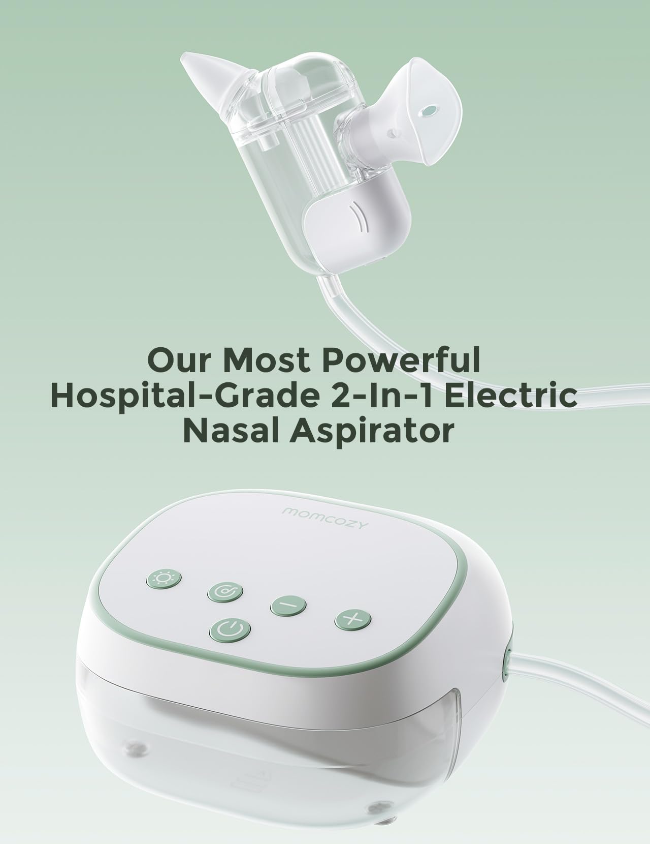 Momcozy BreezyClear Pro 2-in-1 design in use for nasal care
