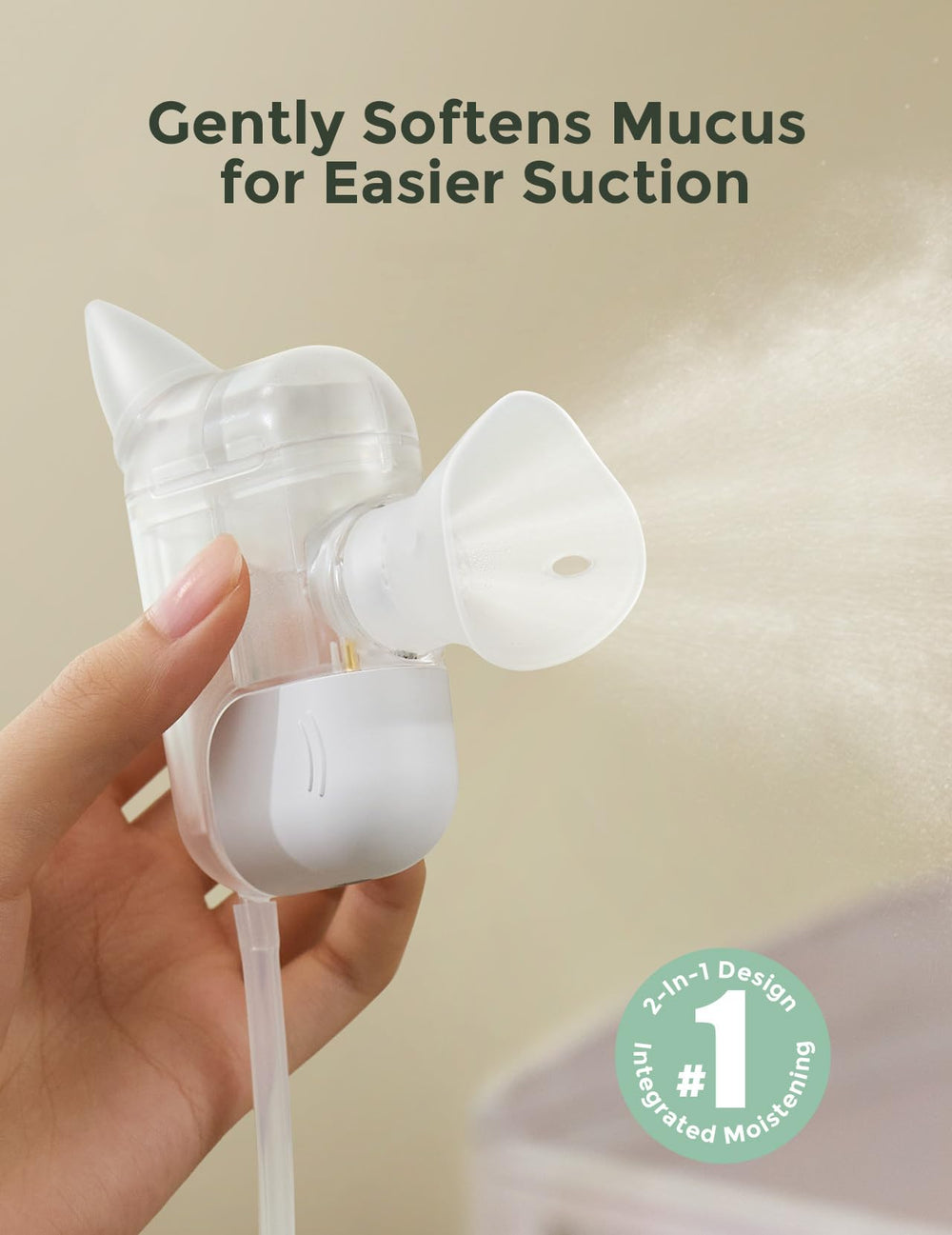 Momcozy BreezyClear Pro soft silicone mask for targeted mucus moistening
